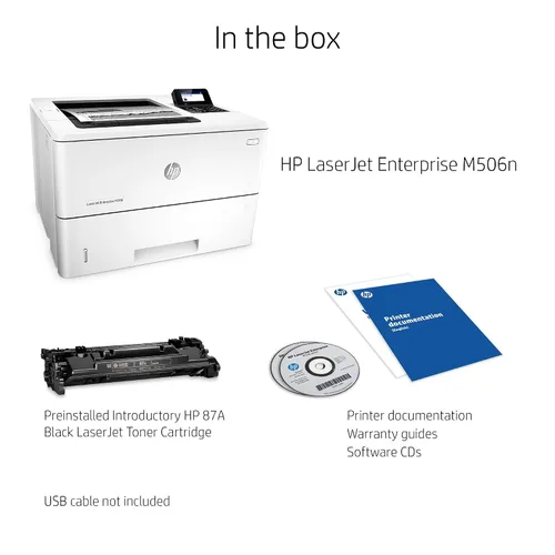 Vista 4 de HP Laserjet Enterprise M506n Impresora láser con Ethernet incorporado (F2A68A) (renovada)