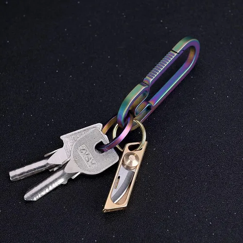Vista 8 de Mini navaja, cuchillo utilitario, herramientas EDC geniales, se utiliza para abrir letras, paquetes y cajas