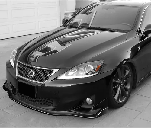 Vista 5 de EPARTS - Juego de 3 piezas de alerón para parachoques delantero, divisor de barbilla, protector de cuerpo lateral compatible con Lexus IS250 / IS350