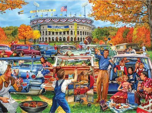Vista 9 de RoseArt - Back to the Past - Backyard BBQ - Rompecabezas de 750 piezas para adultos