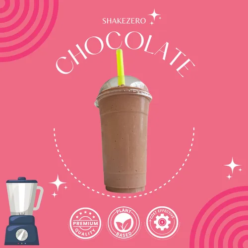 Vista 4 de Shakezero Chocolate (bolsas de 3-4 onzas) ~ Mezcla de batido de reemplazo de comidas en polvo de proteína a base de plantas