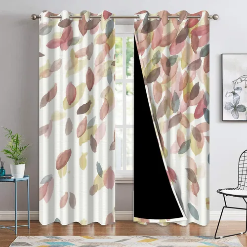Vista 29 de Cortinas opacas 52 x 84 pulgadas, 2 paneles con aislamiento térmico y oscurecimiento, cortinas de ojal para ventanas para dormitorio y sala de estar