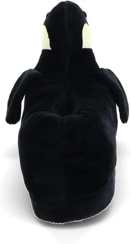 Vista 5 de Happy Feet Pantuflas de animales para adultos y niños, acogedoras y cómodas, suela de goma resistente, plantilla gruesa de espuma viscoelástica