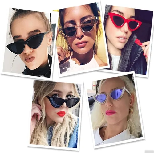 Vista 2 de FBHLZ Gafas de sol de ojo de gato retro para mujer, gafas de sol angostas ojo de gato, gafas de sol retro, accesorios de verano