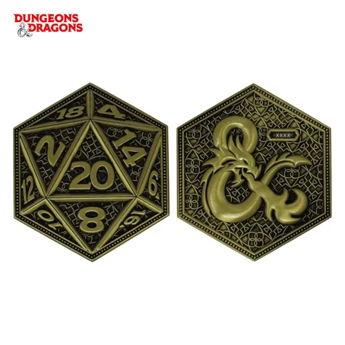 Vista 2 de Moneda de colección Dungeons & Dragons de 20 caras de edición limitada