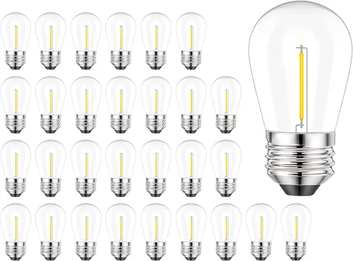 Vista 9 de Svater - Paquete de 15 bombillas LED de repuesto S14 de 1 W, base mediana E26