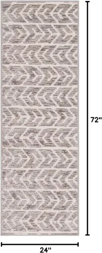 Vista 2 de Rugs.com Sabrina Soto Outdoor Collection Alfombra – 2 x 6 pies alfombra de tejido plano de pasillo beige perfecta para pasillos y entradas