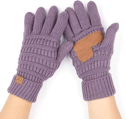 Vista 29 de Funky Junque Guantes de invierno para mujer – Lindos guantes de punto con forro polar para pantalla táctil y mensajería para mujeres, accesorios