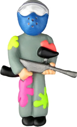 Vista 6 de Paintball - Adorno de Navidad 2025, regalo personalizado de paintball para adolescentes, adultos o niños, adorno navideño divertido personalizado