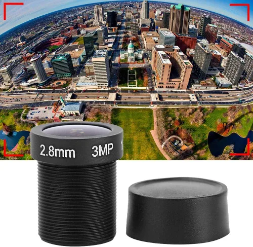 Vista 6 de Sonew Lente de cámara de seguridad, CCTV 0.110 in 3MP HD lente de tablero de 115 grados Ángel lente de cámara de seguridad accesorios de reemplazo