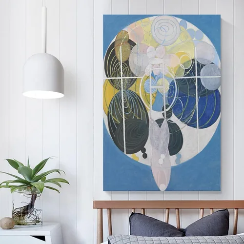 Vista 5 de Hilma Af Klint - Las pinturas de figuras grandes, número 5, grupo III, la clave de todos los trabajos hasta la fecha, el póster decorativo de la WU