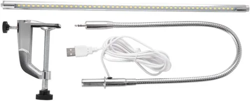 Vista 6 de ANGGREK Lámpara de escritorio LED, clip ajustable, lámparas de mesa USB para manicura, lectura y cuidado de los ojos, abrazadera en luces