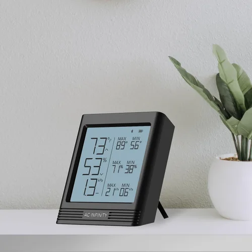 Vista 7 de AC Infinity Temperatura Humedad VPD Smart Hygrometer B2 con pantalla LCD. Bluetooth App Monitor, Climate Gauge Thermometer for Basements, Guitar
