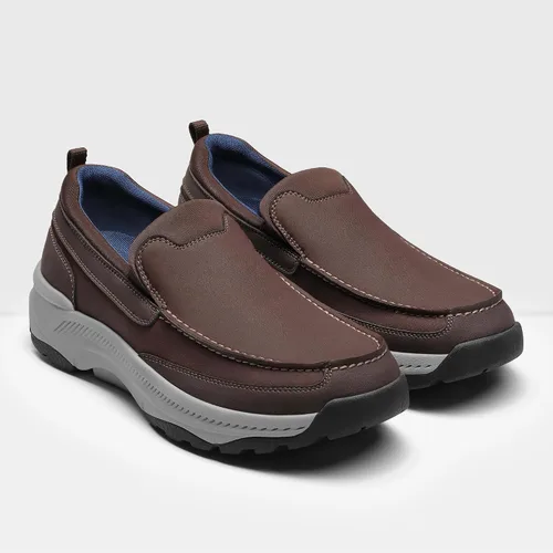Vista 2 de Cestfini Zapatos sin cordones para hombre, mocasines casuales para caminar con soporte para el arco, zapatos ortopédicos ligeros y antideslizantes