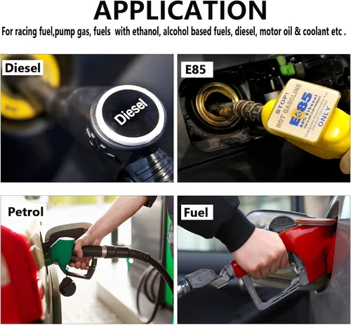 Vista 7 de Manguera de línea de combustible 1/4 4AN 20FT PTFE trenzado Fit E85 etanol