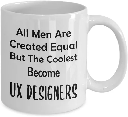 Vista 2 de Gifts for Male UX Designer Coffee Mug Tea Cup - User Experience UI User Interface Design Artist Team Dept Graphic Digital Multimedia Creative Funny