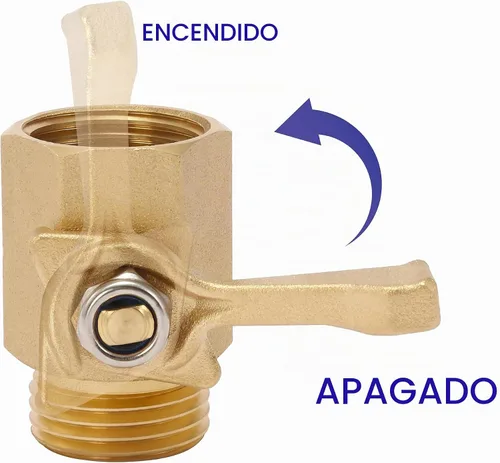 Vista 5 de M MINGLE Válvula de cierre de manguera de jardín de latón resistente, 3/4 pulgadas, paquete de 2 con 2 arandelas de manguera