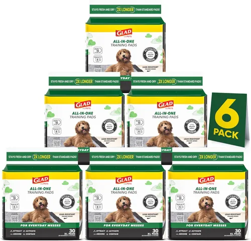 Vista 15 de Glad para Mascotas Almohadillas para Cachorros de Carbón Negro - Almohadillas Desechables Súper Absorbentes para Orina de Perro, Almohadillas