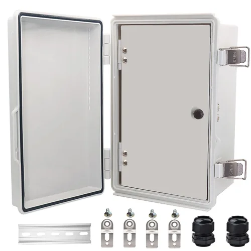 Vista 8 de Caja Eléctrica Impermeable para Exteriores Caja de Conexiones Resistente a la Intemperie IP67 Carcasa de Plástico ABS Caja de Proyecto para Gris