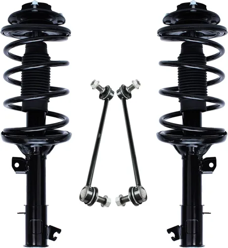 Vista 60 de Detroit Axle - Kit de 4 piezas RWD Puntales Delanteros Barras Estabilizadoras para Ford F-150 2021 2022 2023 2024, 2 Puntales con Resorte Helicoidal