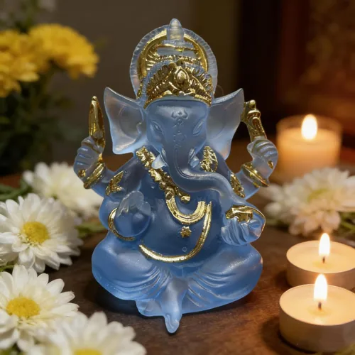 Vista 14 de Indian God Lord Ganesha Statue,Hindu Elephant Statue Ganpati Idol Buddha Sculptures,Hindu Gift,Home Temple Mandir Meditation Yoga Room Decor