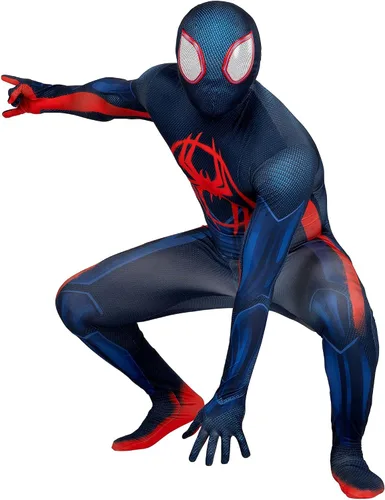 Vista 2 de Marvel Spider-Verse 2 - Disfraz de Miles Morales Zentai para adulto