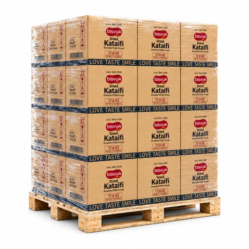 Vista 8 de BISVUA Masa filo rallada Kataifi seca, 17.6 onzas, caja de 12 paquetes