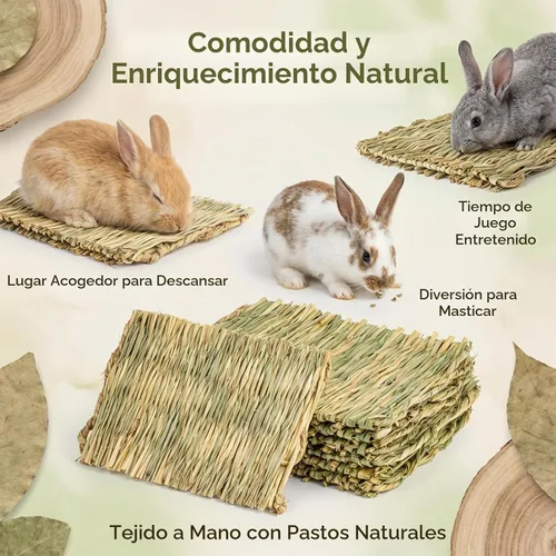 Vista 2 de Sukh Alfombrilla de conejo, alfombrillas de césped para conejos – Paquete