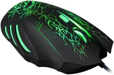 Vista 2 de HAVIT HV-MS672 - Mouse con cable de 3200DPI, 4 niveles de DPI ajustables, 800120024003200DPI, 7 luces LED circulares y respirables, 6 botones (negro)