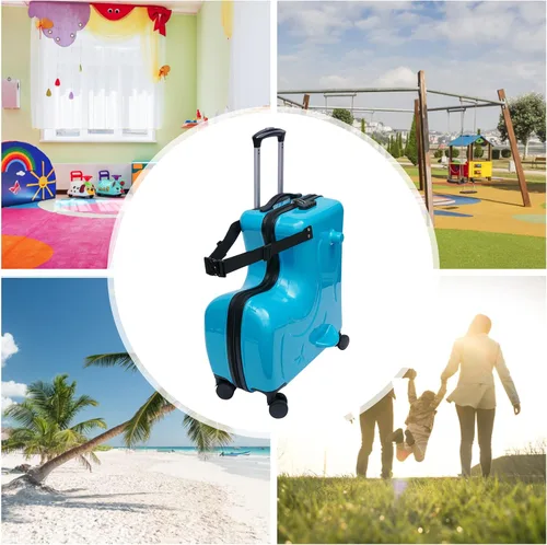 Vista 2 de JAYEUW Maleta de viaje para niños de 20 pulgadas, maleta portátil con ruedas giratorias resistentes y cinturón seguro, maleta de viaje para niños