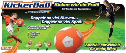 Vista 3 de Otto Simon Swerve KickerBall 736-0330 - Balón de fútbol original para curvas extremas, costuras reforzadas, bola de truco con giro, para niños