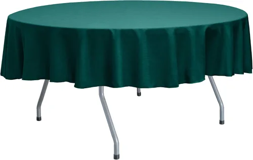 Vista 65 de Ultimate Textile Mantel redondo reversible Shantung Satin Majestic de 84 pulgadas, color rosa hielo