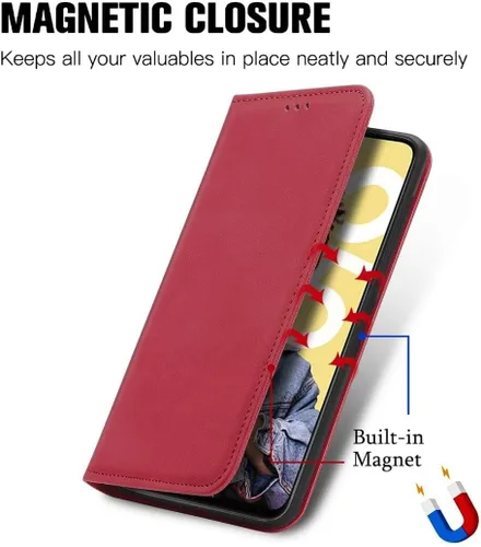 Vista 2 de Funda compatible con Xiaomi Poco X3 GT, tarjetero de piel sintética, compatible con Redmi Note 10 Pro (China) 5G con cierre magnético, soporte