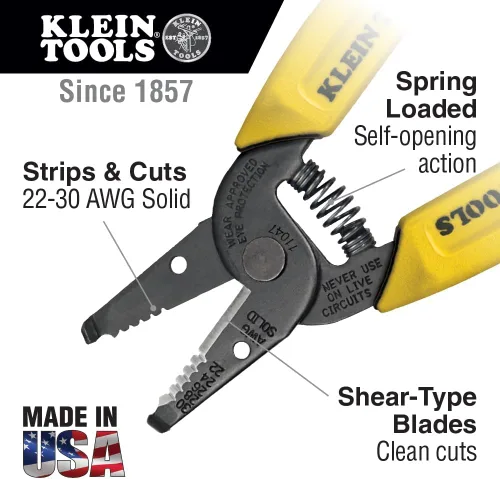 Vista 2 de Pelacables/cortador Klein Tools 11045, amarillo 10 – 18 AWG Solid Wire