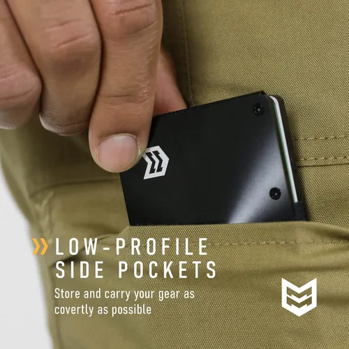 Vista 4 de Mission Made Pantalones cortos tácticos para hombre, repelentes al agua, ligeros, elásticos de primera calidad, pantalones cortos de trabajo