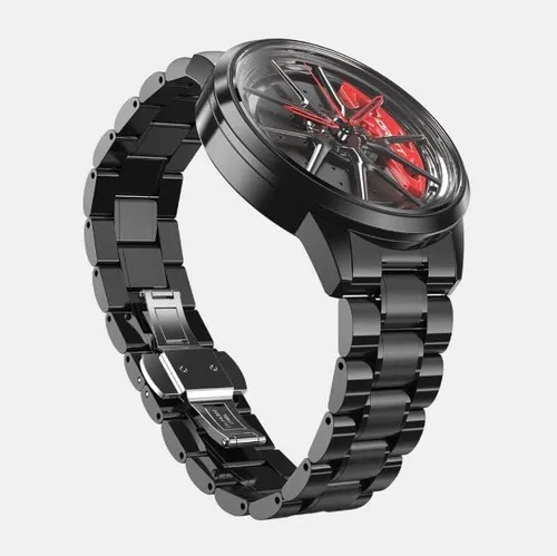 Vista 3 de DriftElement Original Nitro rim watch men - M3 sports car men's wristwatch in the 3D design of the Y-spoke performance rim made of stainless steel