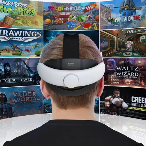 Vista 8 de KIWI design K2 Comfort Head Strap Accessories Compatible with OculusMeta Quest 2, Elite Strap Replacement for Enhanced Support of VR Headset, NOT