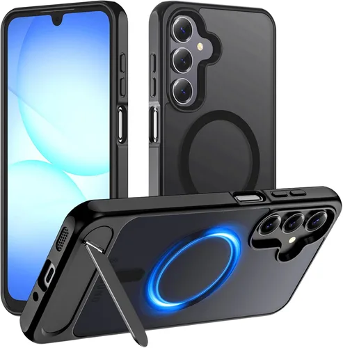 Vista 41 de Hualele - Funda magnética para Samsung Galaxy S24 Plus/S25 Plus con soporte de metal, [compatible con MagSafe]