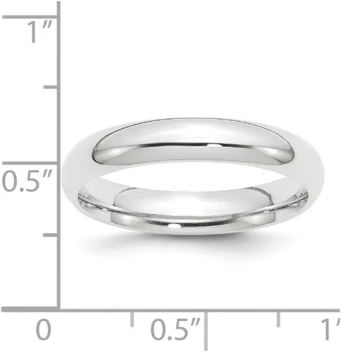 Vista 2 de Anillo de boda clásico de platino sólido de 0.157 in de ajuste cómodo