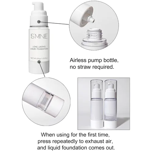 Vista 4 de IS'MINE Maquillaje líquido blanco de la base con el cepillo del maquillaje de la base de Kabuki del top