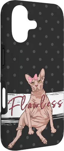 Vista 3 de Funny Sphynx Cat Flawless Naked Cat Fat Hairless Cat Case for iPhone 17