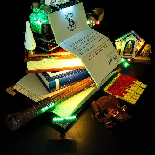Vista 7 de Kyglaring Kit de luz LED compatible con iconos de Lego Hogwarts, edición de coleccionista 76391, bloques de construcción, accesorios de iluminación