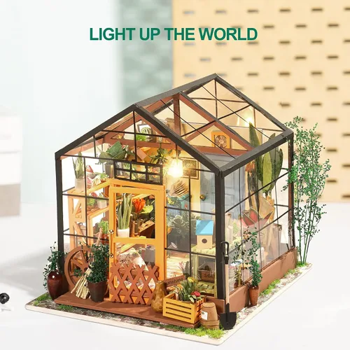 Vista 7 de RoWood Kit de rincón de libros, casa de muñecas en miniatura, kits de casa pequeña para construir para vivir