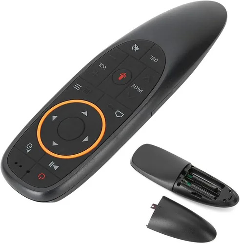 Vista 8 de Control remoto por voz, mouse de aire 2.4G, mini teclado con giroscopio, Plug and Play, receptor USB, para computadora, proyectores, cajas de TV