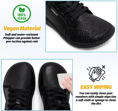 Vista 4 de HOBIBEAR Zapatos deportivos minimalistas anchos para hombre y mujer, sin caída, ligeros y cómodos