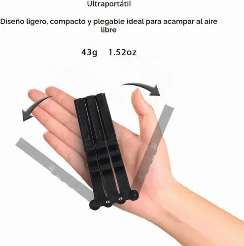Vista 3 de Soporte universal plegable para bote de combustible, estabilizador de trípode Caudblor para estufas de camping, soporte compacto de tanque de gas