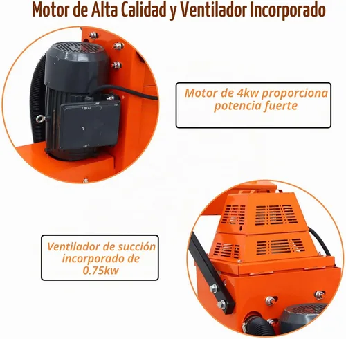 Vista 4 de INTSUPERMAI 220V Industrial piso de hormigón Rectificadora 5 Cabeza de pulido