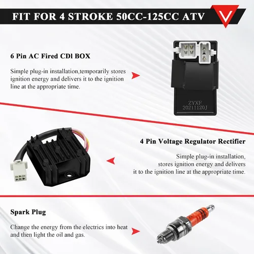 Vista 3 de PRO BAT Kit de arnés de cableado eléctrico de CA ATV con cable de cobre completo Para 150CC 200CC 250CC 300CC Motor Go Kart ATV Pit Dirt Quad Bike