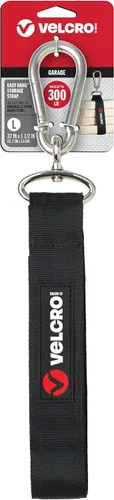 Vista 7 de VELCRO Brand VEL-30196-USA - Correa fácil de colgar con clip de mosquetón para fijar botellas de agua y accesorios a bicicletas, bolsas y más. Negro