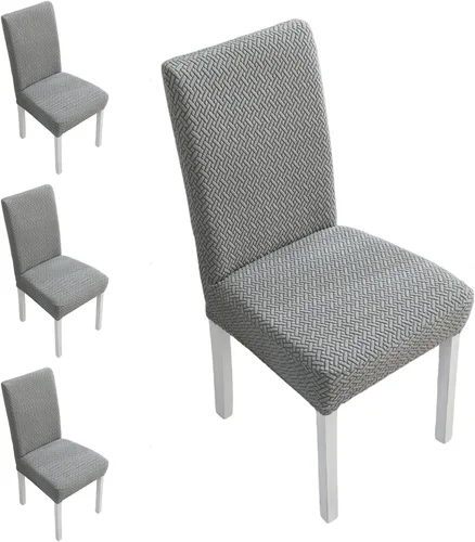 Vista 19 de Fundas elásticas para sillas de comedor, fundas de asiento para sillas de comedor, juego de 4/6 fundas para sillas de cocina para el hogar, hotel